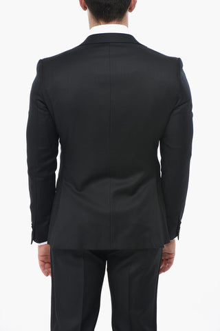 CC COLLECTION 3-Piece Wool-Blend Suit with Classic Lapel