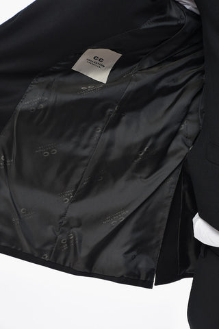 CC COLLECTION 3-Piece Wool-Blend Suit with Classic Lapel