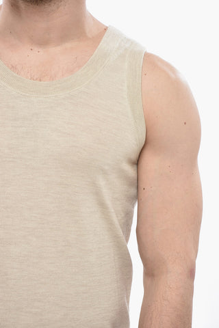 Sleeveless Cashmere Crewneck Sweater