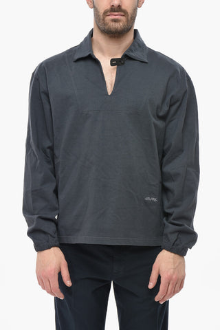 Long-Sleeve T-Shirt MIDLAYER with Polo Collar