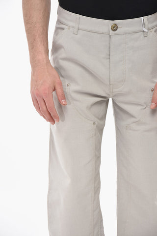 Hose aus Baumwollmischung mit Logoknopf