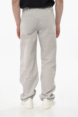 Hose aus Baumwollmischung mit Logoknopf