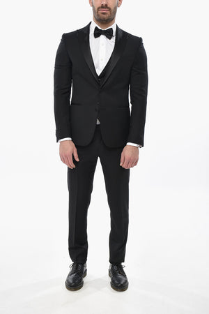 CODE 3-Piece Suit with Satin Peak Lapel