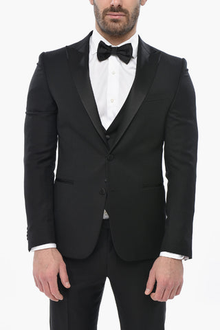 CODE 3-Piece Suit with Satin Peak Lapel