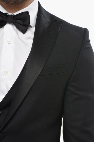CODE 3-Piece Suit with Satin Peak Lapel