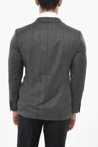 CC COLLECTION Virgin Wool-Blend Half-Lined Blazer