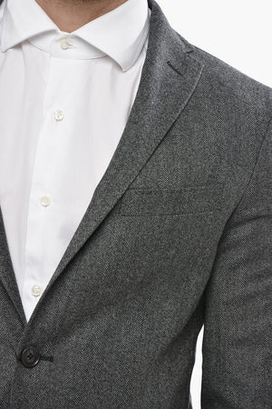 CC COLLECTION Virgin Wool-Blend Half-Lined Blazer