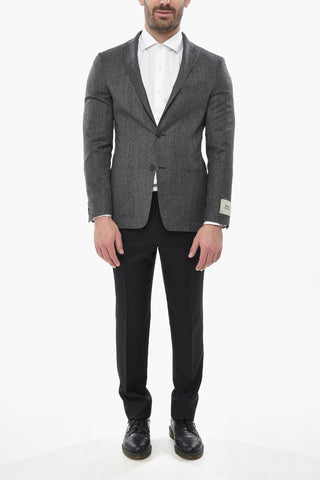 CC COLLECTION Virgin Wool-Blend Half-Lined Blazer