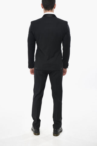 CODE Wool-Blend 3-Piece Suit with Satin Shawl Lapel