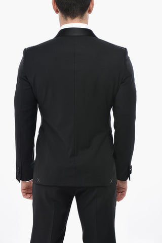 CODE Wool-Blend 3-Piece Suit with Satin Shawl Lapel