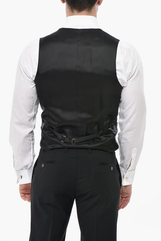 CODE Wool-Blend 3-Piece Suit with Satin Shawl Lapel