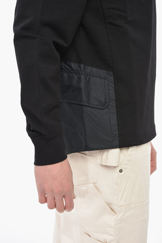 Sweatshirt mit Rundhalsausschnitt aus Baumwollmischung und Nylon-Details
