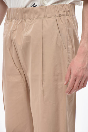 Cotton Baggy Pants with Elastic Waist