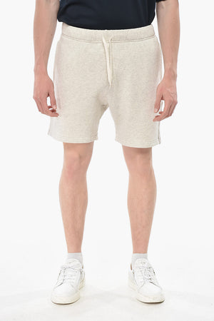 Brushed-Cotton Shorts With Embroidered Logo