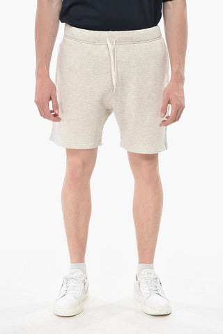 Brushed-Cotton Shorts With Embroidered Logo