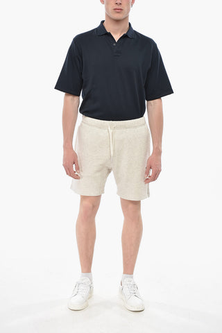 Brushed-Cotton Shorts With Embroidered Logo