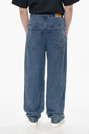 Jeans mit weitem Bein und hoher Taille 24 cm