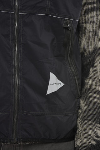 Sleeveless Technical-Fabric Windbreaker with Reflective Seams