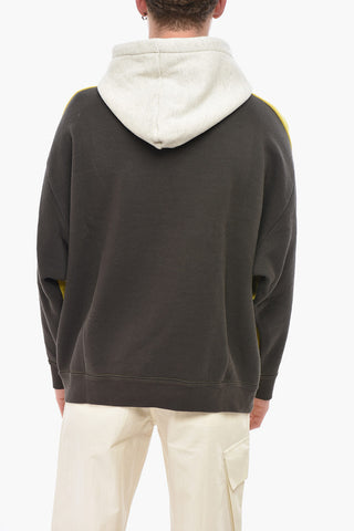 Color-Block Hoodie with Embroidered Logo