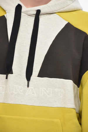 Color-Block Hoodie with Embroidered Logo