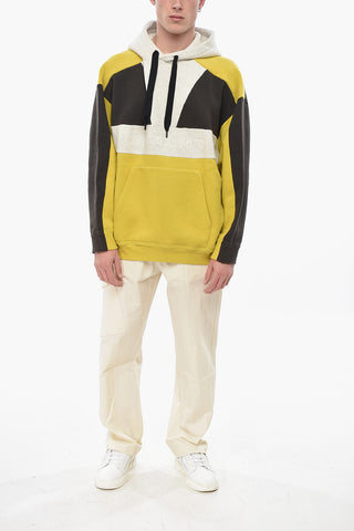 Color-Block Hoodie with Embroidered Logo