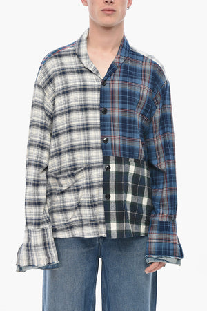 Multicolored Shirt with Shawl Collar