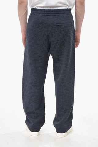 Joggers in Misto Cotone con Monogram All-Over