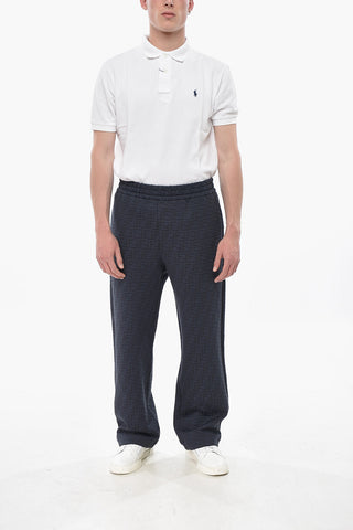 Joggers in Misto Cotone con Monogram All-Over