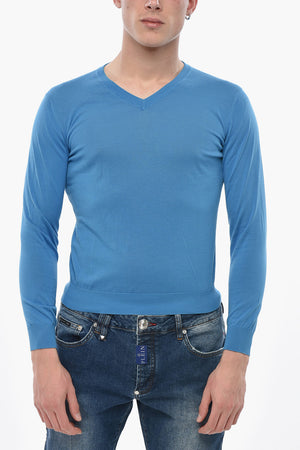 Lightweight Cotton V-Neck Sweater