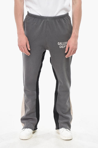 Joggers aus Baumwoll-Fleece mit Kontrastdetails