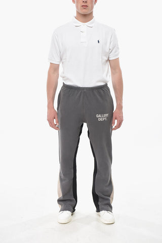 Joggers aus Baumwoll-Fleece mit Kontrastdetails