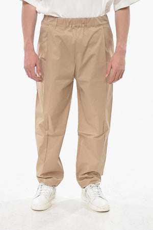Casual Cotton Pants With Tone-On-Tone Logo