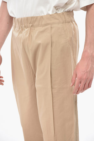 Pantaloni Casual In Cotone con Logo Tono su Tono