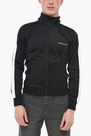 Cotton-Blend Sweatshirt RONNY with Contrast Bands and Zip Closure
