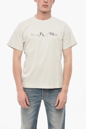 T-Shirt Girocollo in Cotone EASY con Logo Frontale