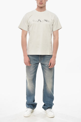 T-Shirt Girocollo in Cotone EASY con Logo Frontale