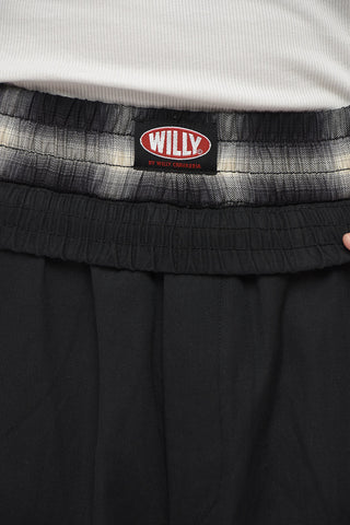 Cotton and Linen Pants with Elastic Waist