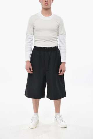 Cotton and Linen Pants with Elastic Waist