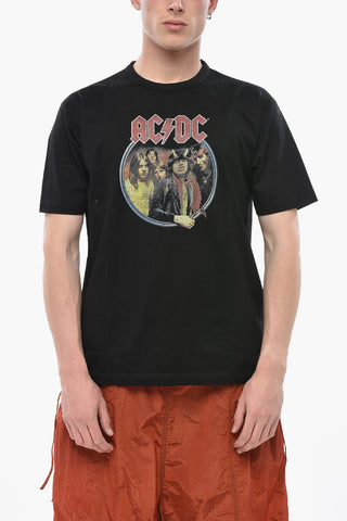 T-Shirt Girocollo ACDC con Stampa Frontale