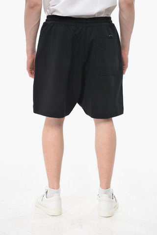 Shorts in Jersey Garzato con Elastico e Coulisse