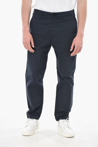 Cotton-Blend Chino Pants with Belt Loops