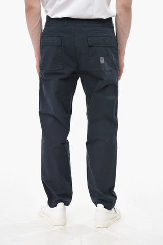 Cotton-Blend Chino Pants with Belt Loops