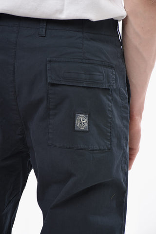 Cotton-Blend Chino Pants with Belt Loops