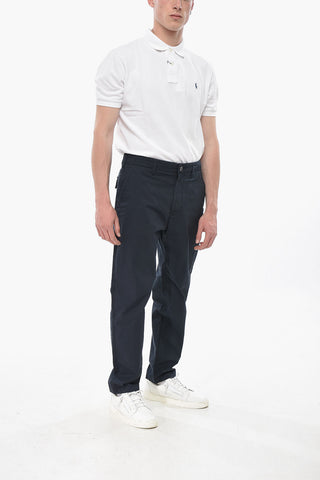 Cotton-Blend Chino Pants with Belt Loops