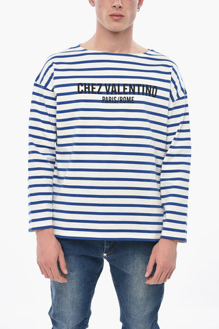 Two-Tone Striped Long-Sleeve T-Shirt