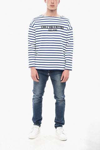 Two-Tone Striped Long-Sleeve T-Shirt