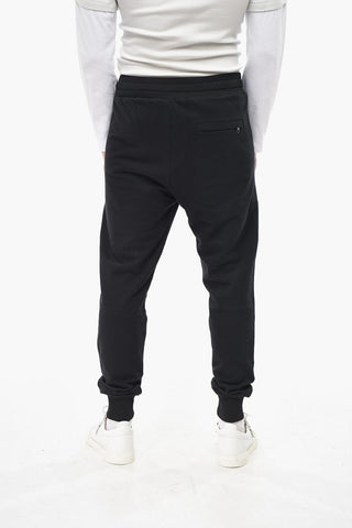 Jogginghose aus gebürsteter Baumwolle mit Monogramm, mit Strass besetzt