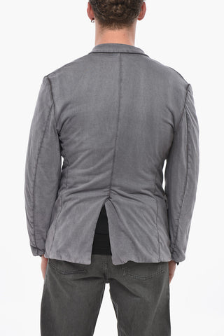 Blazer Sfoderata in Cotone con Tasche ad Aletta