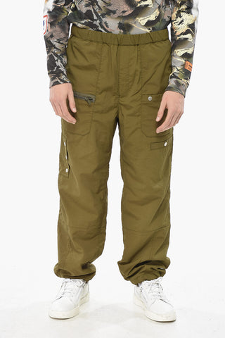 Pantaloni Cargo in Nylon con Tasca Plastificata