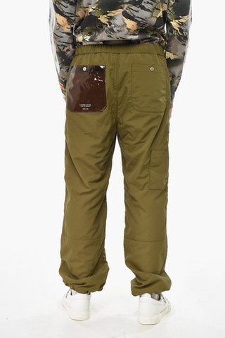 Pantaloni Cargo in Nylon con Tasca Plastificata